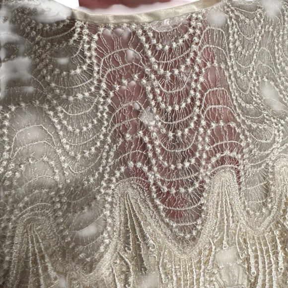 Vintage House of Bianchi NY Boston Off White Tiered Lace Delicate Dress Wedding - Picture 7 of 14